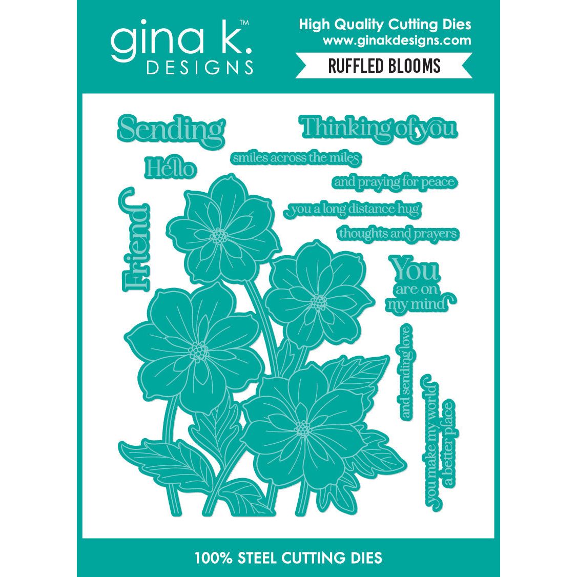 Gina K Designs Ruffled Blooms Coordinating Dies gkdie0542