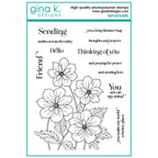 Gina K Designs Ruffled Blooms Stamps gkd294