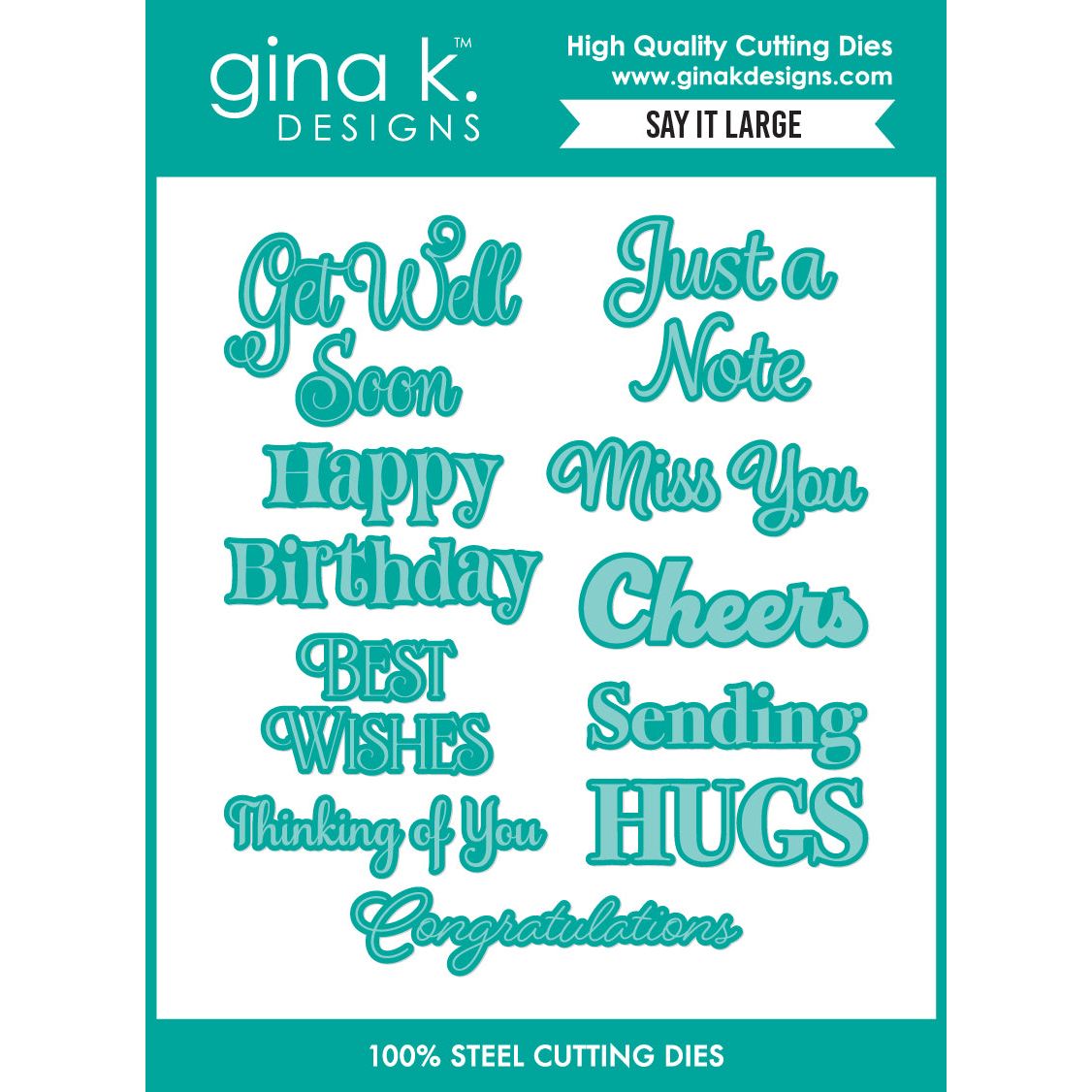 Gina K Designs Say it Large Dies dwdie0481