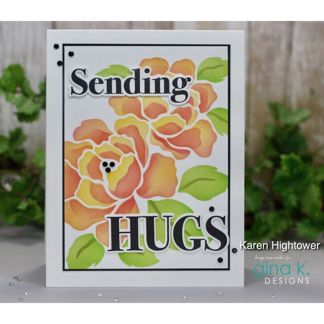 Gina K Designs Say it Large Stamps dw32 Sending Hugs