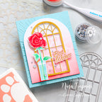 Gina K Designs Scattered Hearts Stencil gkdst100 Best Wishes