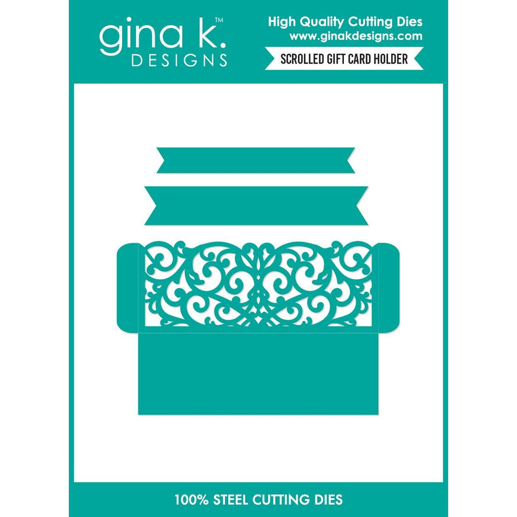Gina K Designs Scrolled Gift Card Holder Dies die0705