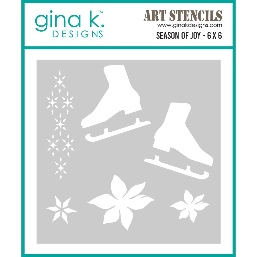 Gina K Designs Season of Joy Coordinating Stencil lhgkdst115