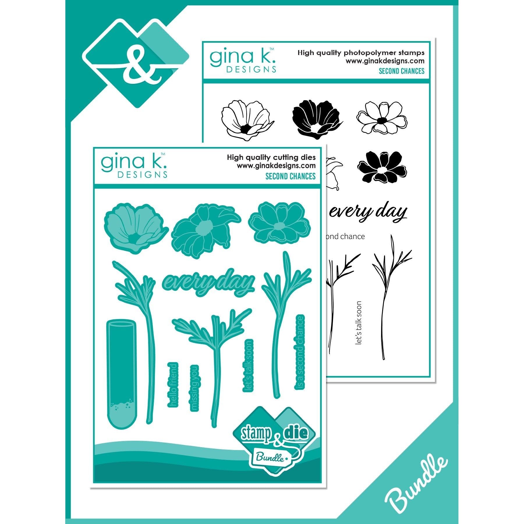 Gina K Designs Second Chances Stamps and Dies Bundle lhdie0490