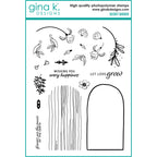 Gina K Designs Secret Garden Stamps and Dies Bundle lhdie0472 Stamps Only