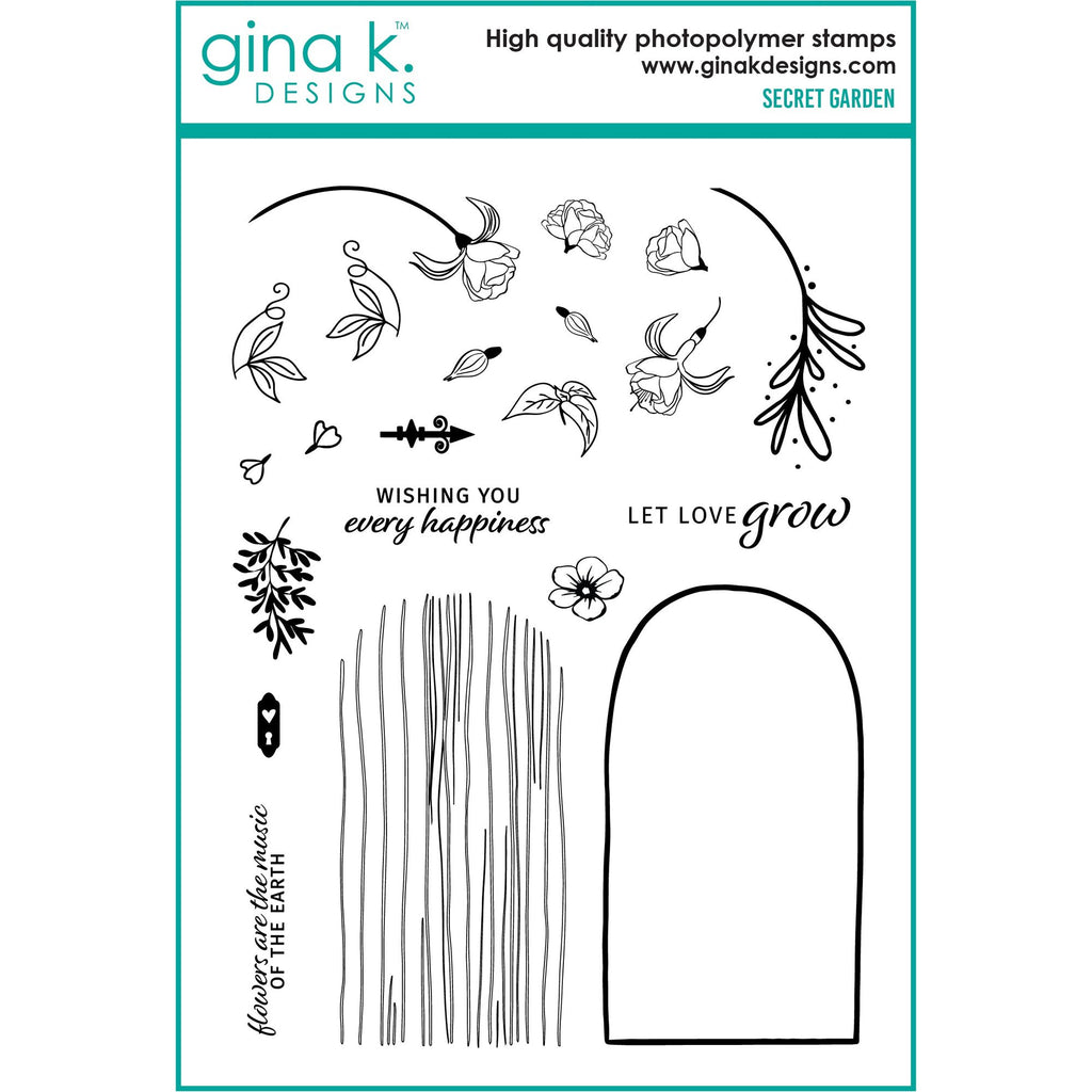 Gina K Designs Secret Garden Stamps lh53