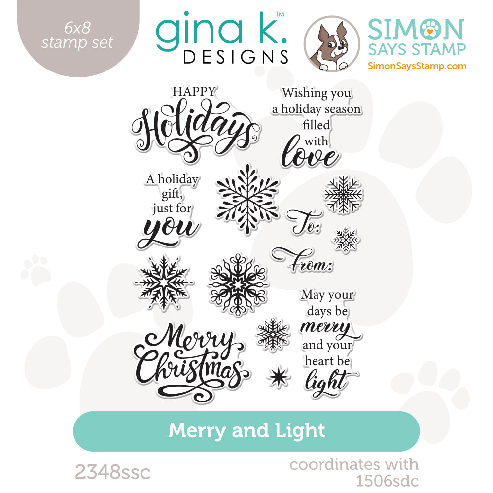 Gina K Designs Simon Says Clear Stamps Merry And Light 2348ssc