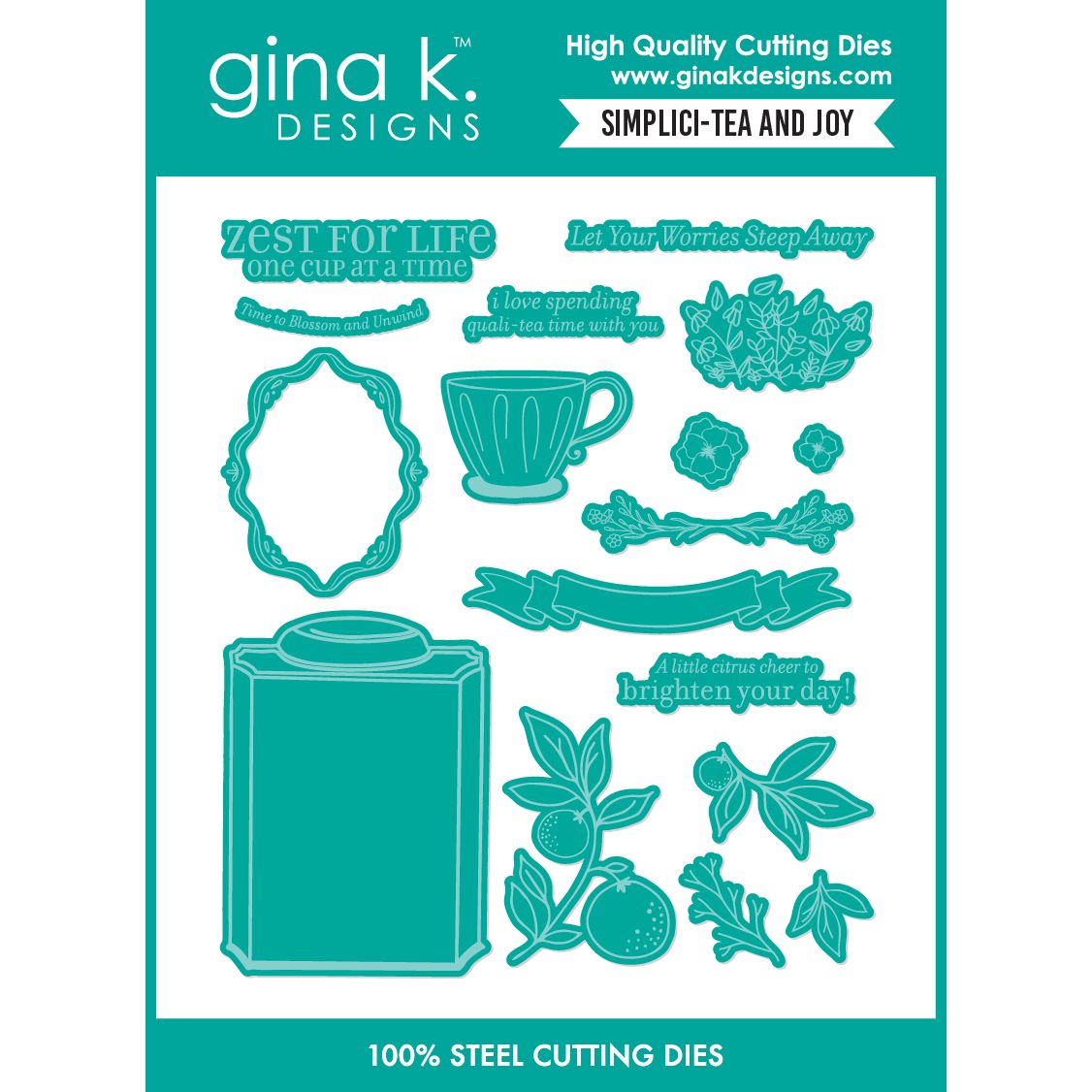 Gina K Designs Simplici-Tea and Joy Dies lhdie0715
