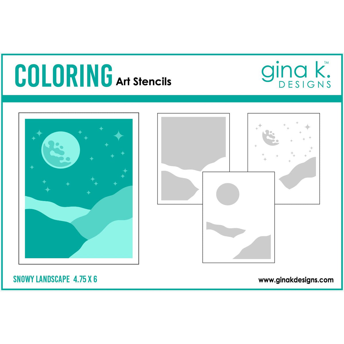 Gina K Designs Snowy Landscape Stencils gkdst134