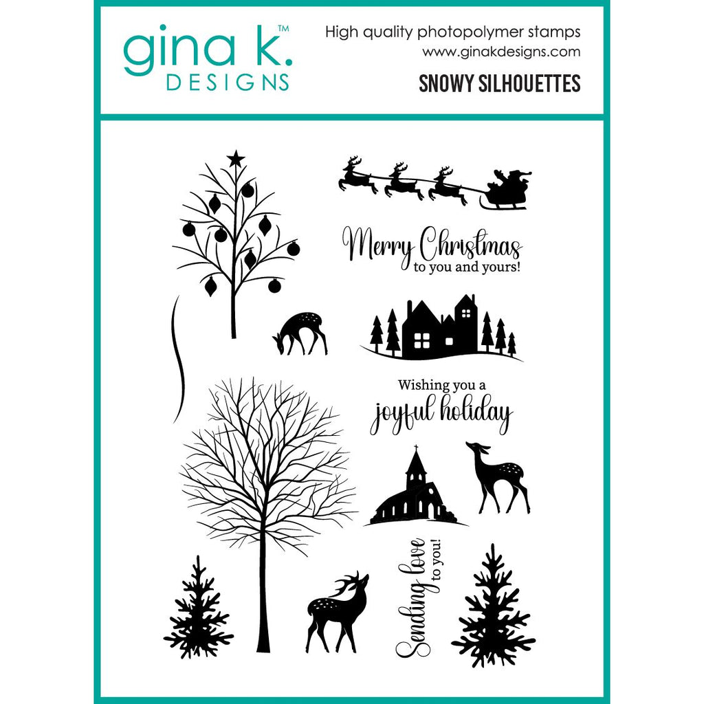 Gina K Designs Snowy Silhouettes Stamps gkd371