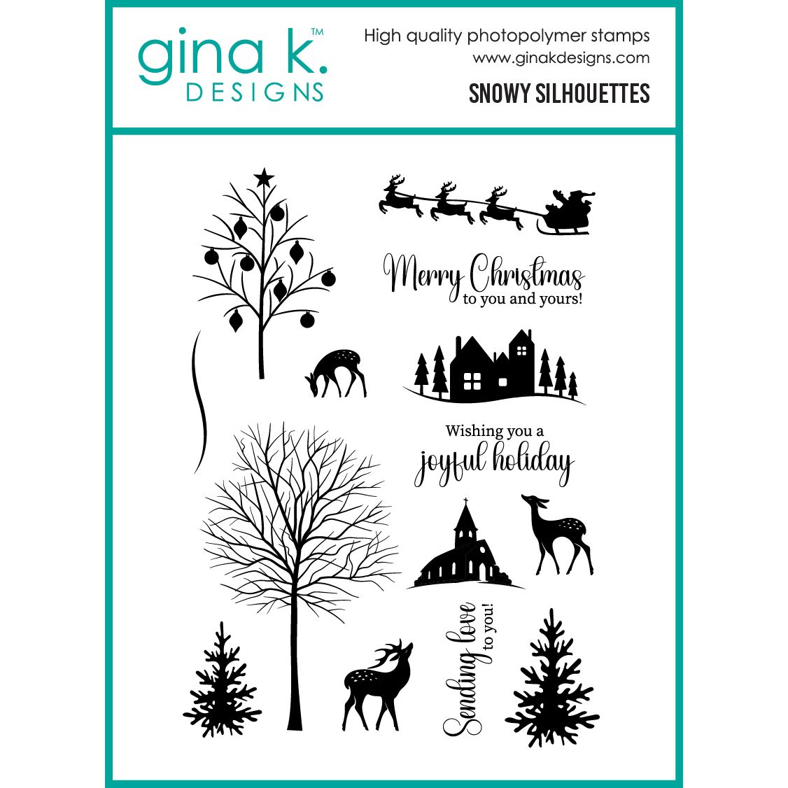 Gina K Designs Snowy Silhouettes Stamps gkd371