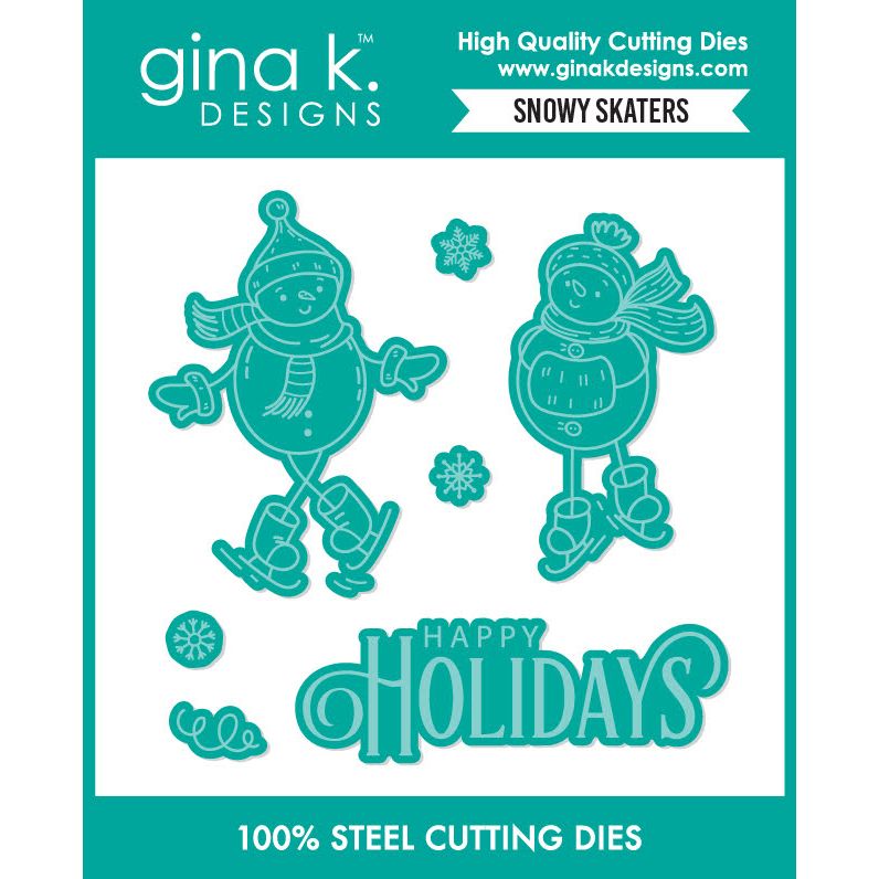 Gina K Designs Snowy Skaters Dies die0693