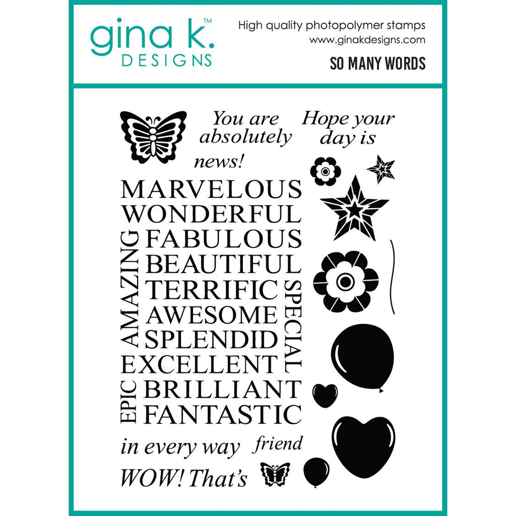 Gina K Designs So Many Words Stamps mm151