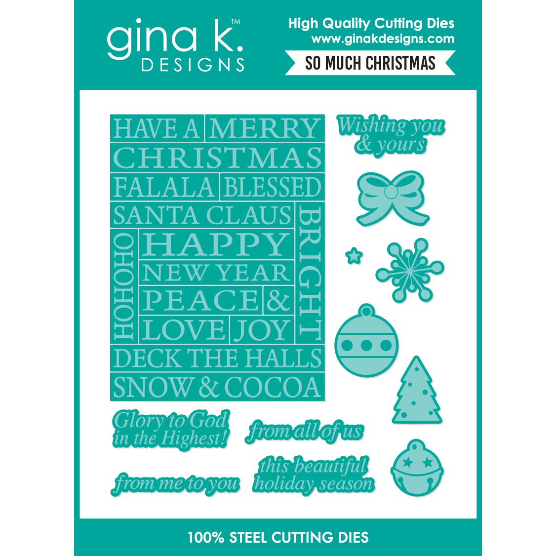 Gina K Designs So Much Christmas Dies die0822