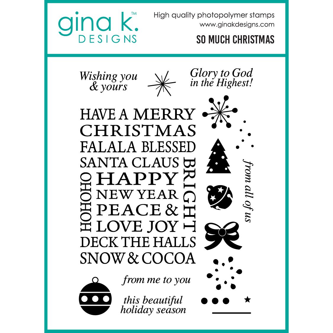 Gina K Designs So Much Christmas Stamps mm157