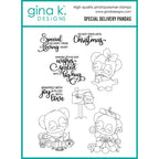 Gina K Designs Special Delivery Pandas Stamps dg17