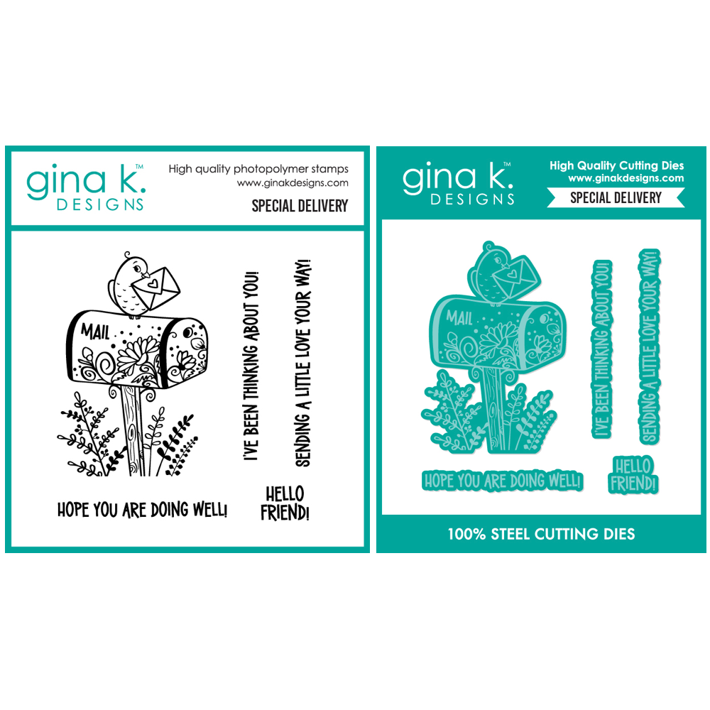 Gina K Designs Special Delivery Stamps and Dies