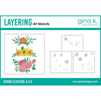 Gina K Designs Spring Clusters Layering Stencils gkdst93