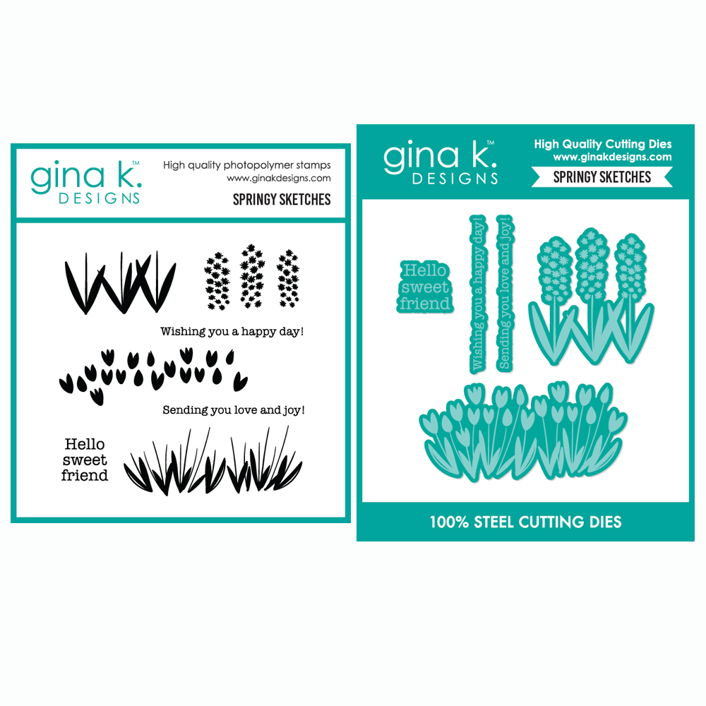 Gina K Designs Springy Sketches Stamps and Dies
