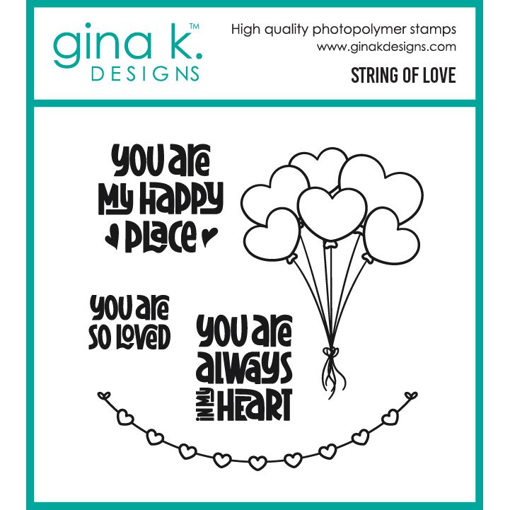 Gina K Designs String of Love Stamps gkd329