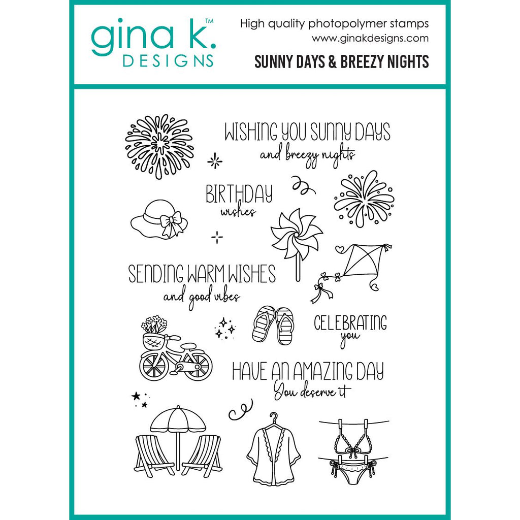 Gina K Designs Sunny Days and Breezy Nights Stamps gkd354