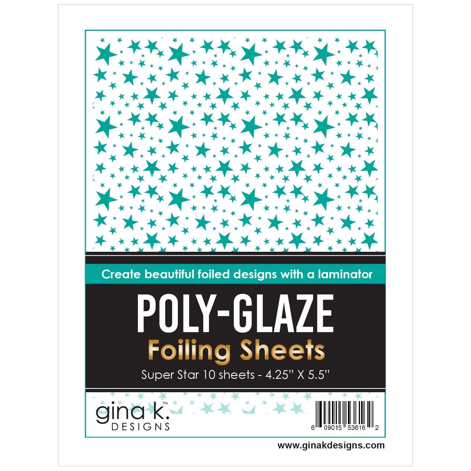 Gina K Designs Super Star Poly-Glaze Foiling Sheets pgfss