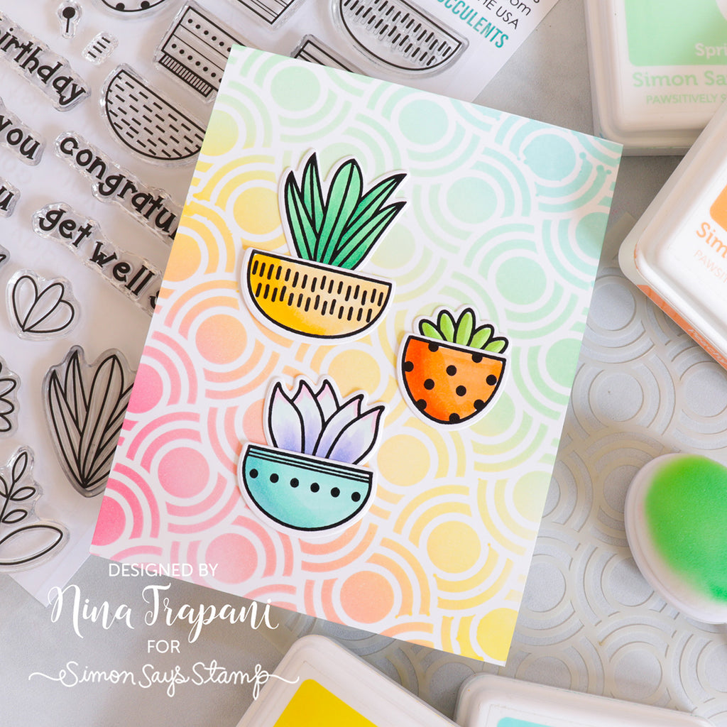 Gina K Designs Sweet Succulents in Progress Card