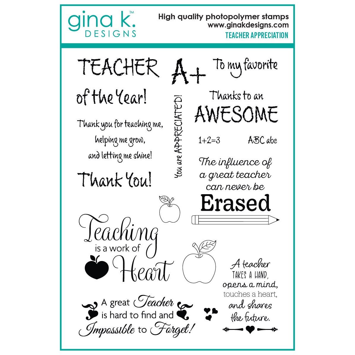 Gina K Designs Teacher Appreciation Stamps dw35