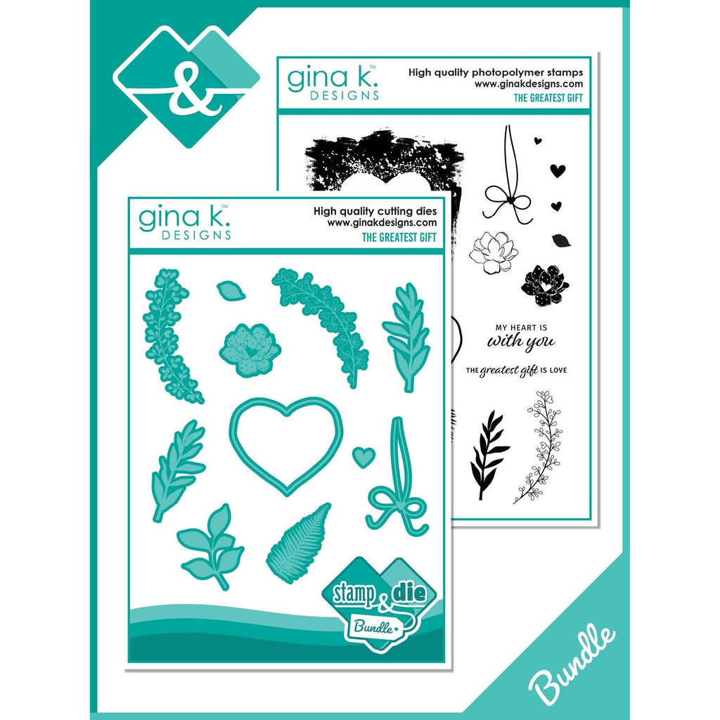 Gina K Designs The Greatest Gift Stamps and Dies Bundle lhdie0483