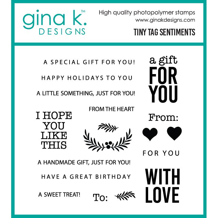 Gina K Designs Tiny Tag Sentiments Stamps gkd327