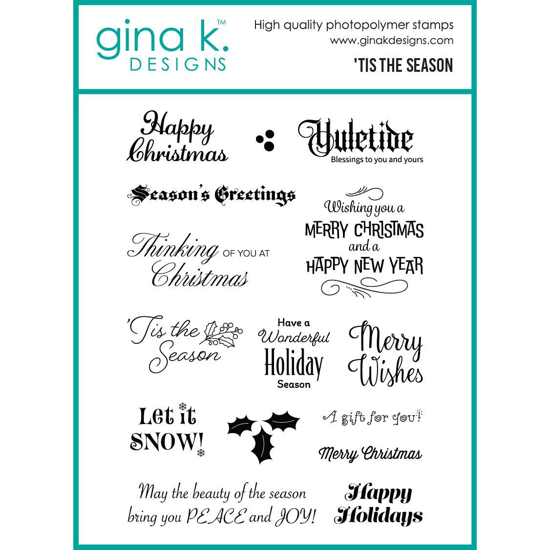 Gina K Designs 'Tis the Season Stamps dw41