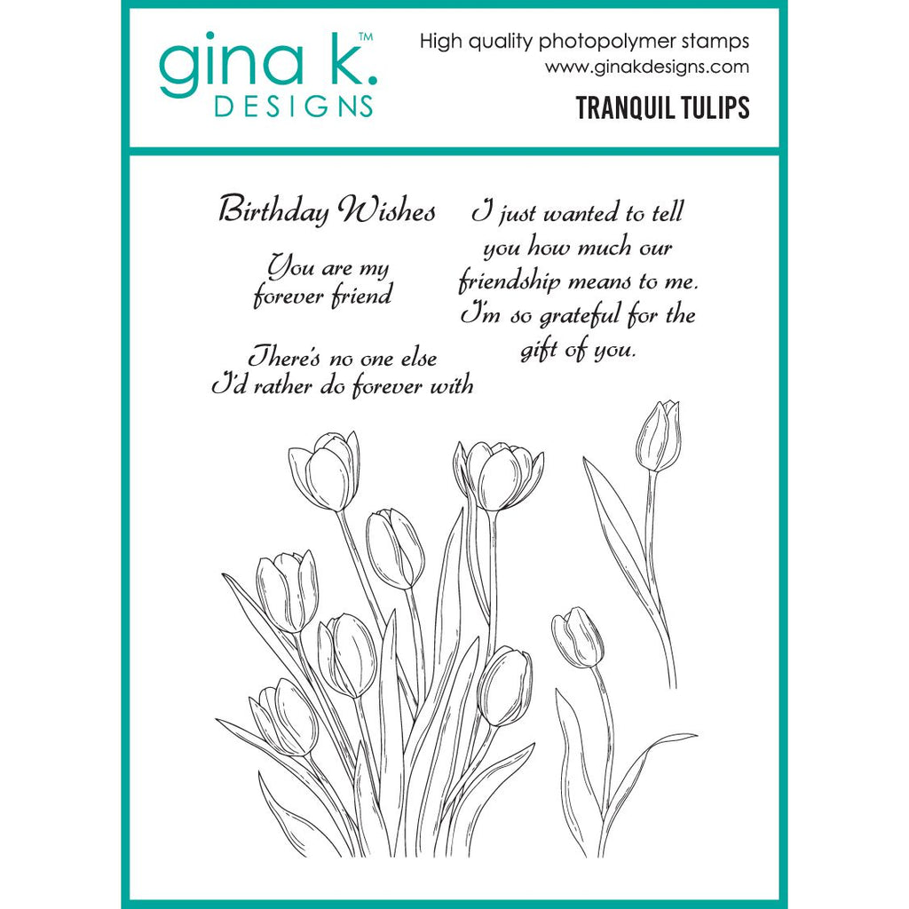Gina K Designs Tranquil Tulips Stamps hs79