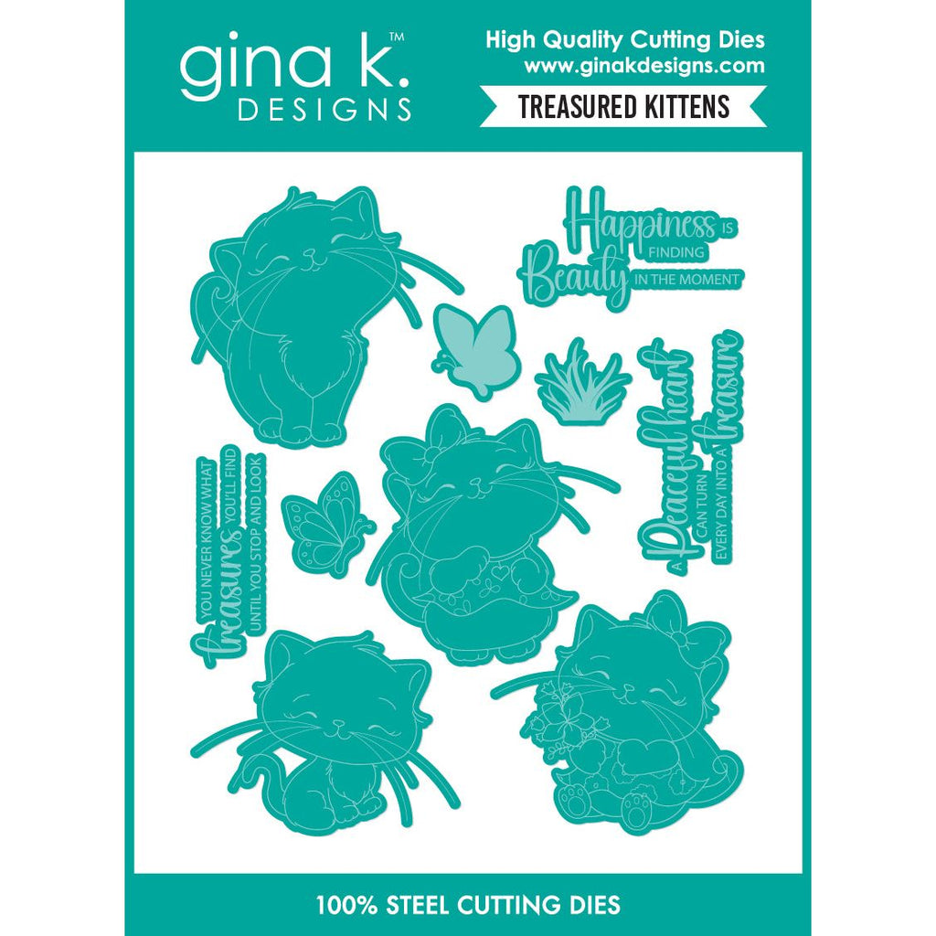 Gina K Designs Treasured Kittens Coordinating Dies dgdie0504