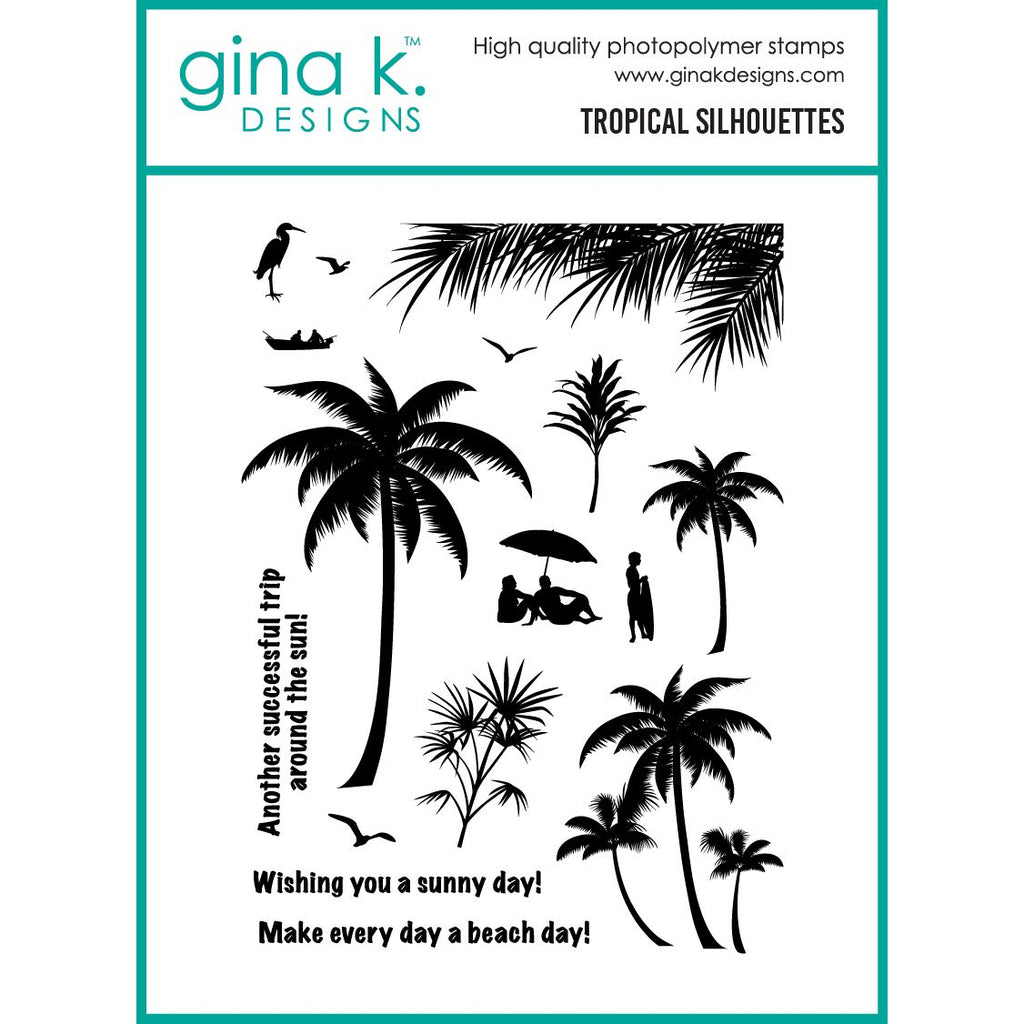 Gina K Designs Tropical Silhouettes Stamps gkd355
