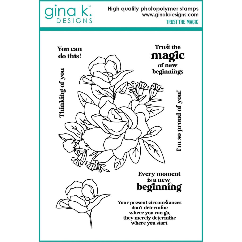 Gina K Designs Trust the Magic Stamps and Dies Bundle asdie0492 stamps only