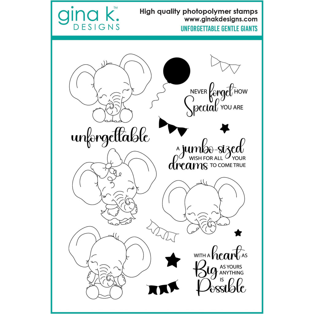 Gina K Designs Unforgettable Gentle Giants Stamps dg09