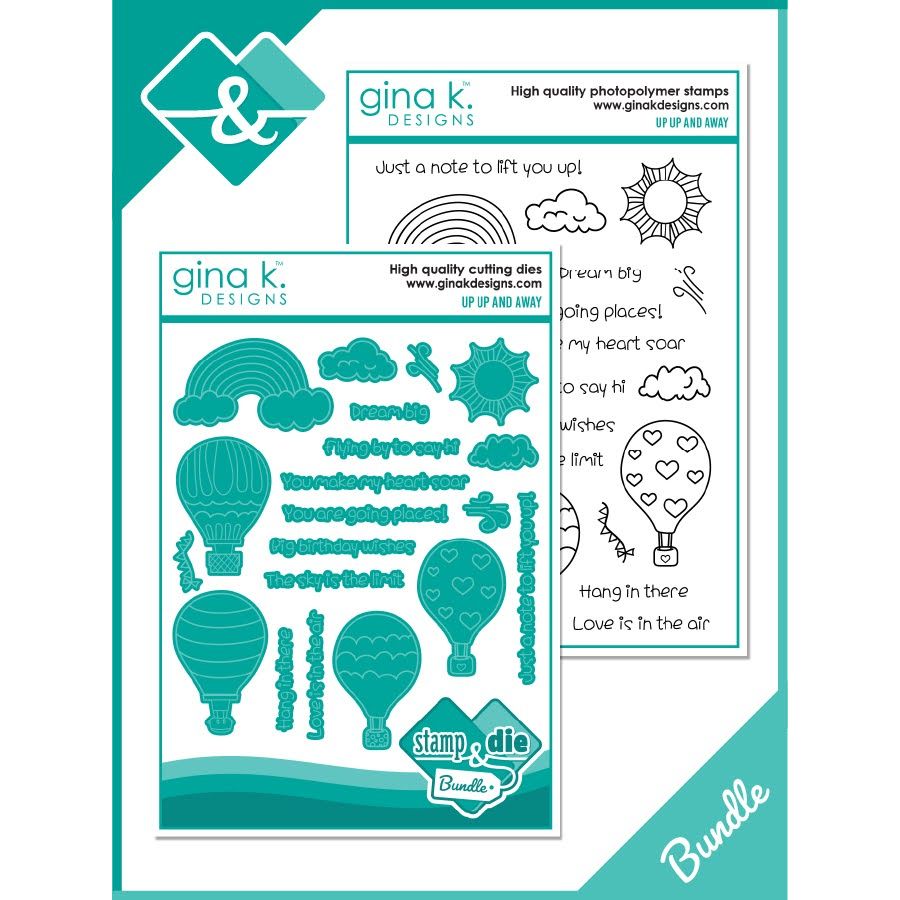 Gina K Up Up and Away Clear Stamp and Die Bundle