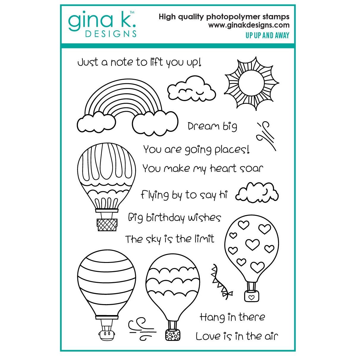 Gina K Designs Up, Up, and Away Stamps bs75