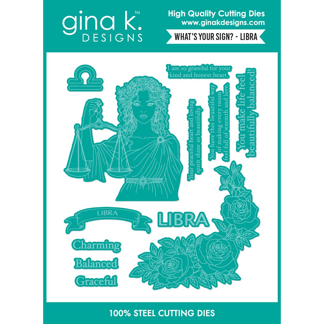 Gina K Designs What's Your Sign Libra Dies die0829