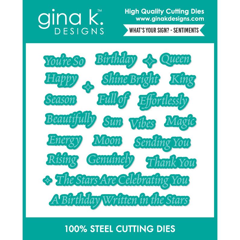 Gina K Designs What's Your Sign Sentiments Dies die0809