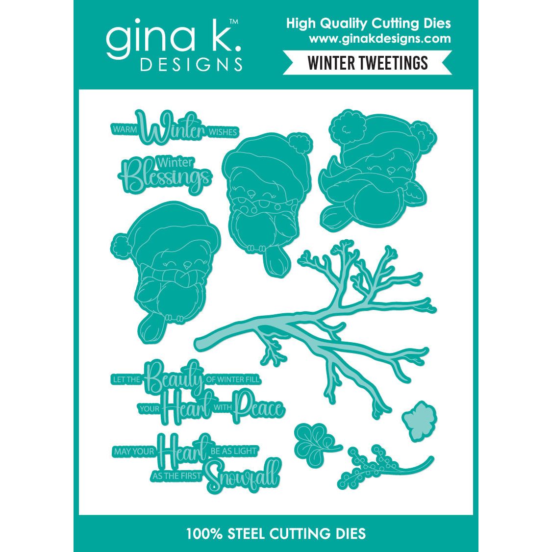 Gina K Designs Winter Tweetings Coordinating Dies dgdie0467