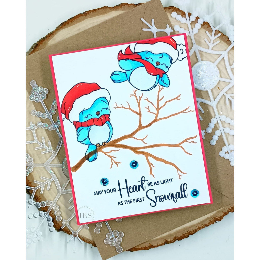 Gina K Designs Winter Tweetings Stamps and Dies Bundle dgdie0467 bluebirds