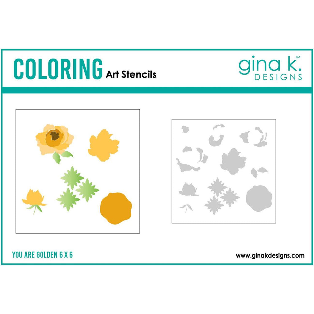 Gina K Designs You Are Golden Stencil lhst02