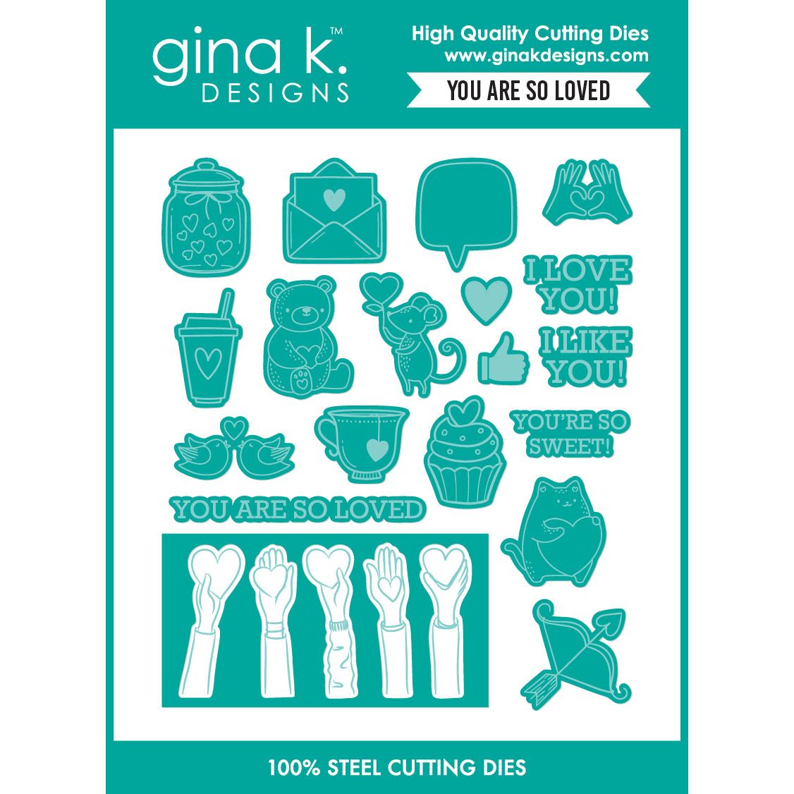 Gina K Designs You Are So Loved Coordinating Dies gkdie0476