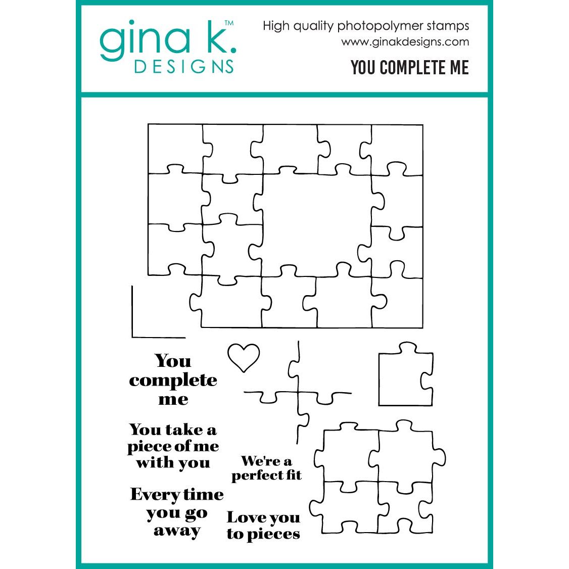 Gina K Designs You Complete Me Stamps mm156