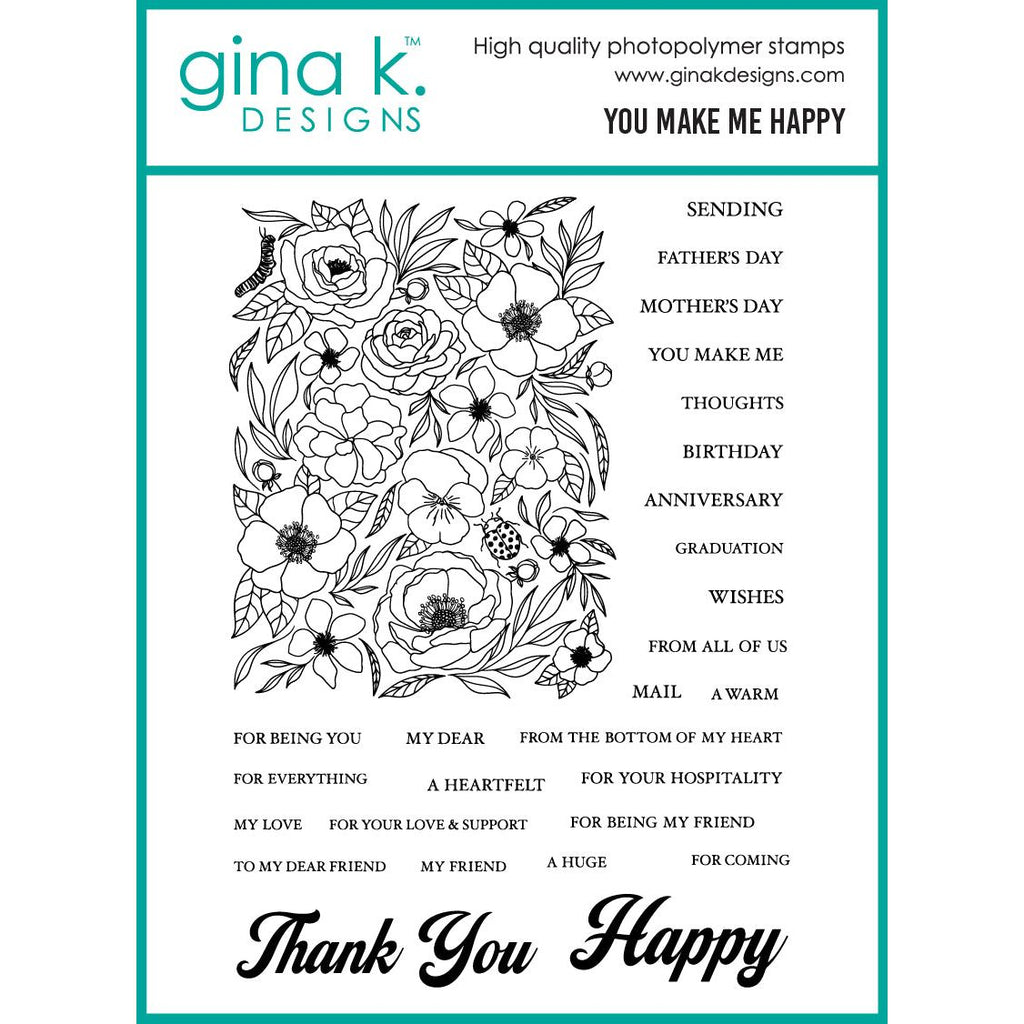 Gina K Designs You Make Me Happy Stamps hs67