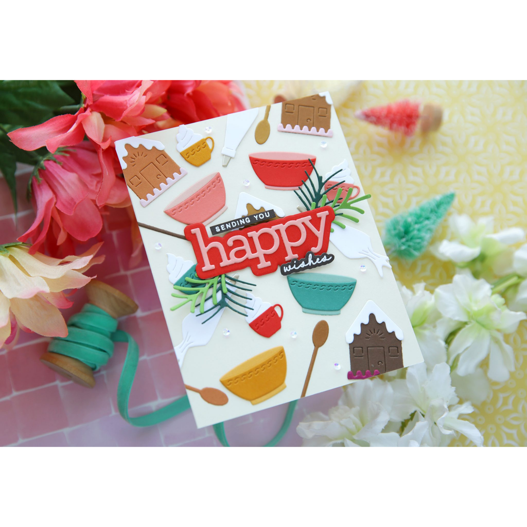 Simon Says Stamp Ho Ho Holiday Greens Wafer Dies s1062 Sugar and Spice Christmas Card | color-code:ALT08