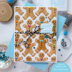 Simon Says Stamp Embossing Folder and Cutting Die Gingerbread Man sfd456 Festive Fun Christmas Card | color-code:ALT04