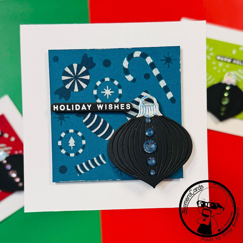 Simon Says Stamp Stencils Holiday Candies 1031st Christmas Card