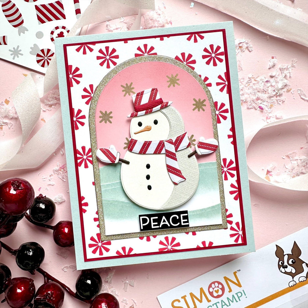 Simon Says Stamp Stencils Holiday Candies 1031st Christmas Card